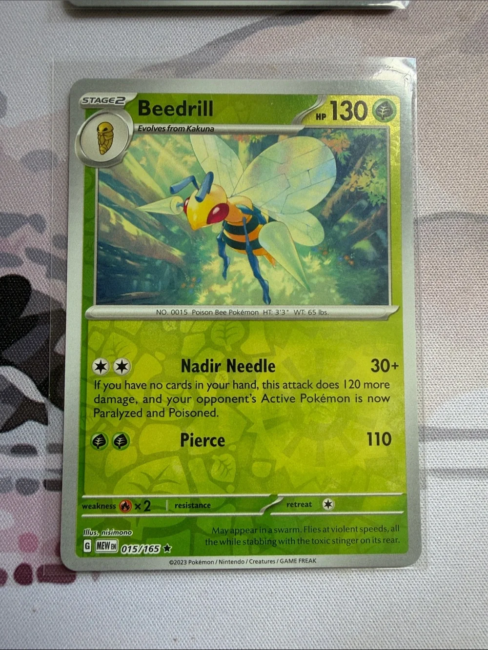 Weedle, Kakuna & Beedrill Pokémon Evolution Reverse Holo Lot 🐝 | 4 Cards ✨5/$25